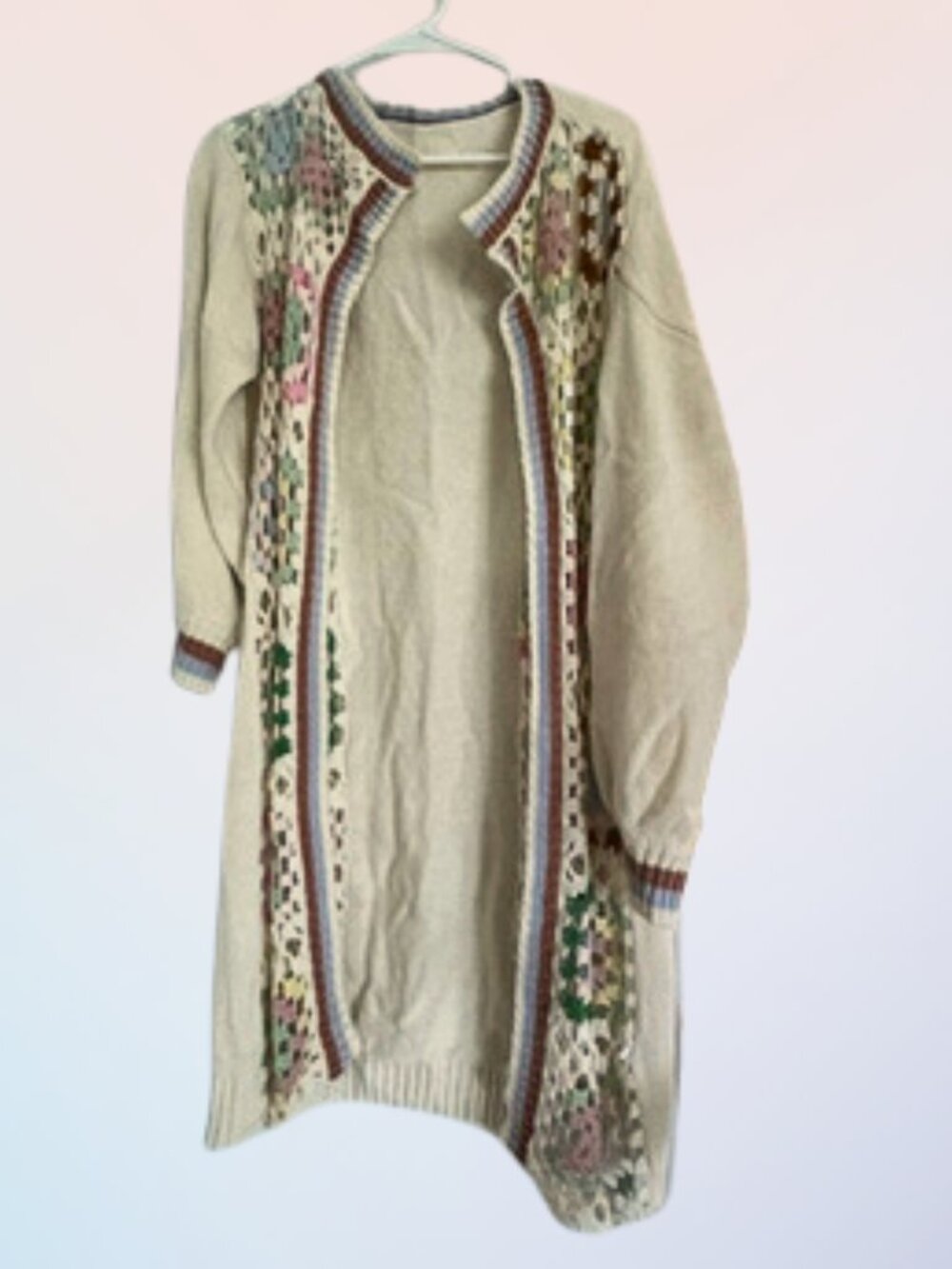 Retro‑Chic Crochet Sweater Mid‑Calf Cardigan Magic